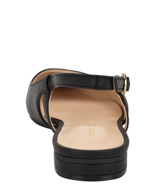 Tommy Hilfiger Black Vamina Slingback Pointed Toe Flat