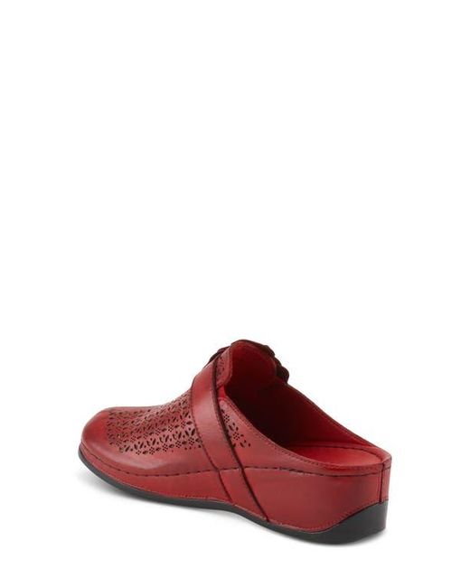 Spring Step Red Lilybean Wedge Mule