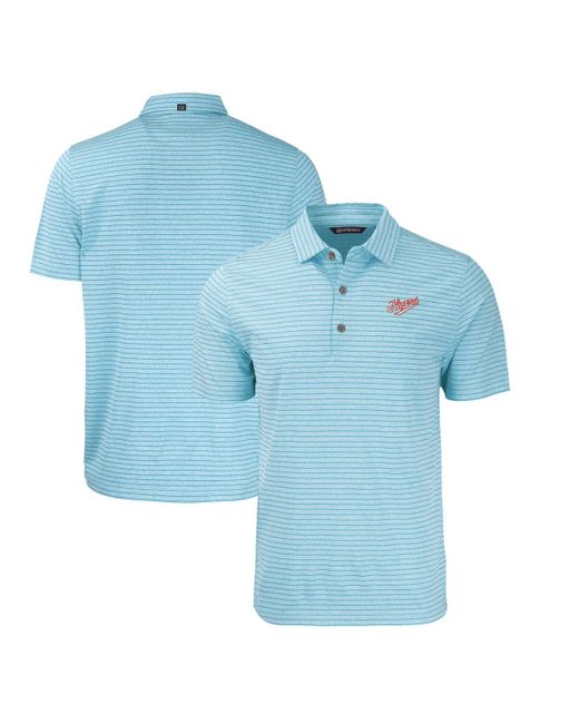 Cutter & Buck Blue Dayton Flyers Big & Tall Forge Eco Stripe Stretch Recycled Polo At Nordstrom for men