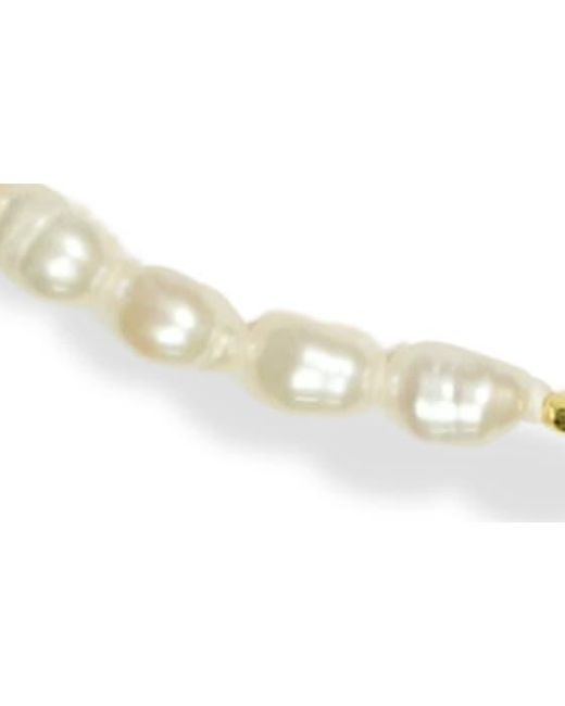 Argento Vivo Sterling Silver White Freshwater Pearl Necklace