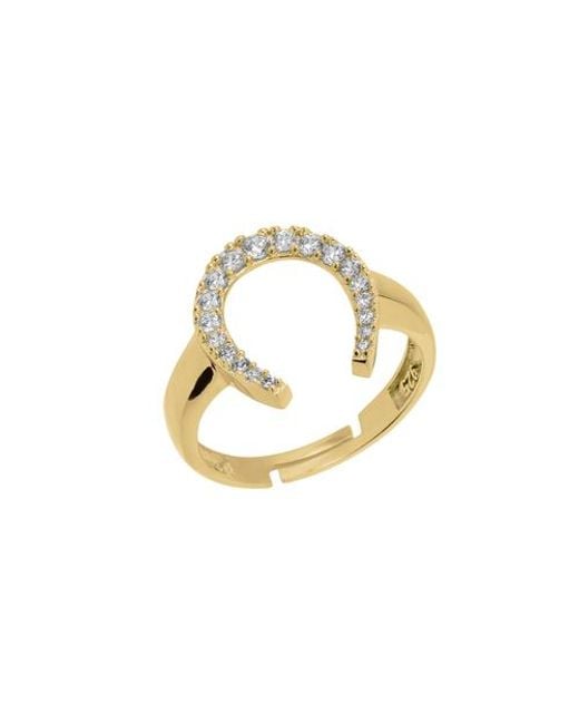 Spero London Metallic Sterling Horseshoe Equestrian Ring