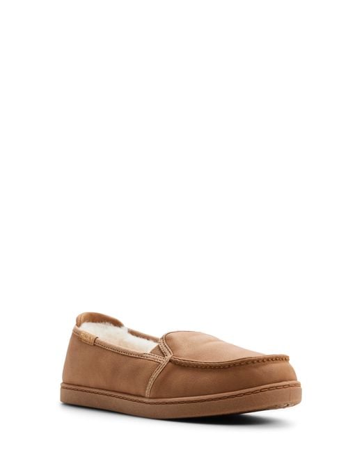 Roxy Brown Minnow Faux Shearling Lined Mule