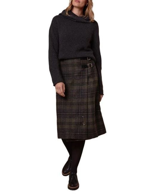 Celtic & Co. Blue Midi Celt Kilt Plaid Skirt