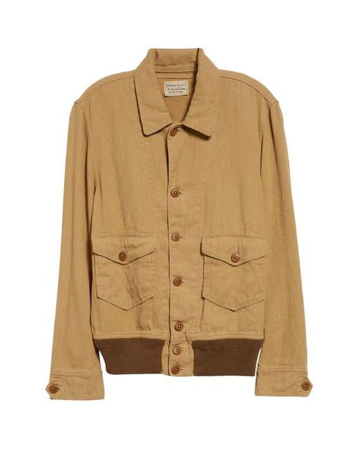 Ralph Lauren Blue Linen & Cotton Canvas Chore Coat for men