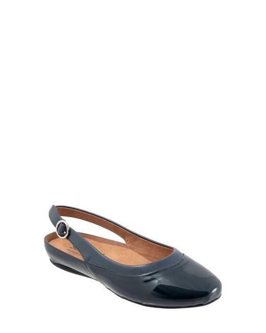 Softwalk® Blue Sheffield Slingback Flat