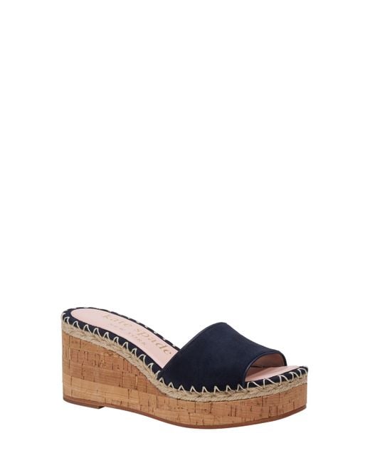 Kate Spade Cosette Espadrille Wedge Sandal in Blue Lyst