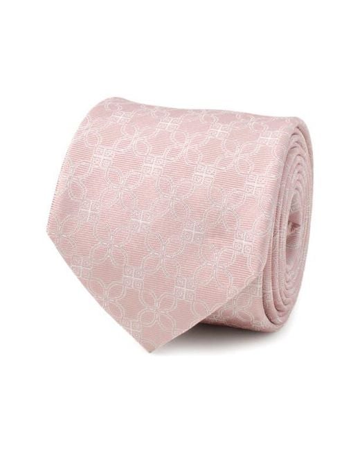Cufflinks Inc. Pink Art Deco Silk Tie for men