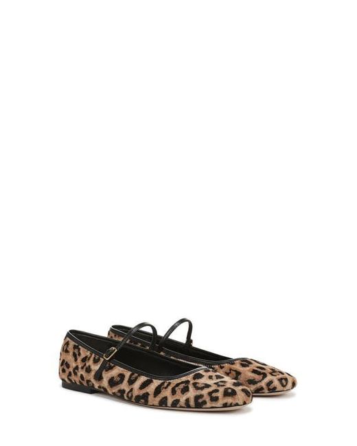Veronica Beard White Ellie Genuine Calf Hair Mary Jane Flat