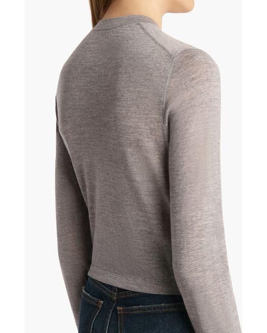 Khaite Gray Brieta Merino Wool Blend Cardigan
