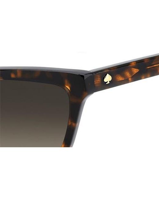 Kate Spade Black Aisha 55Mm Gradient Ectangular Sunglasses