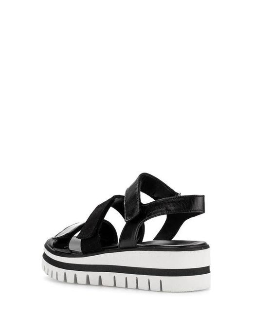Gabor Black 44.620 Platform Sandal
