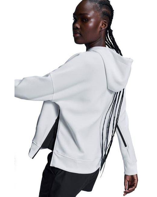 On Shoes White Recycled Polyester Blend Hoodie