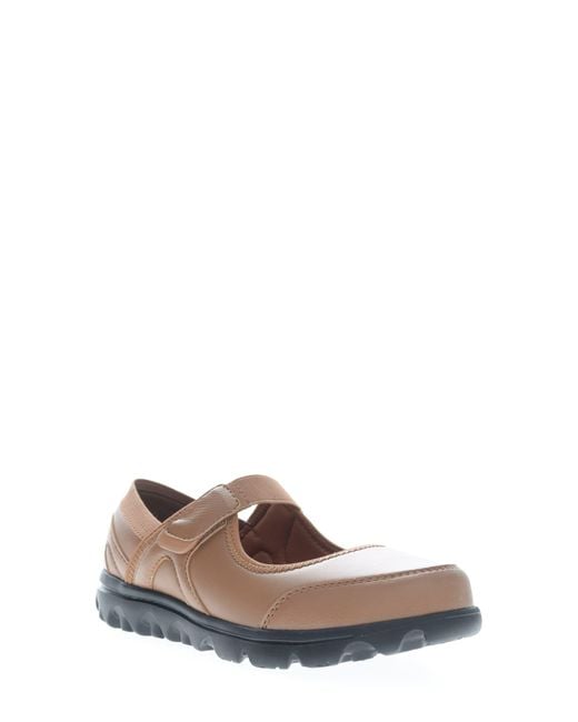 Propet Brown Onalee Mary Jane Flat