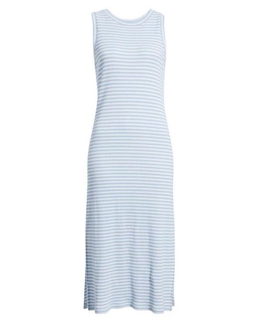 Rails Women's White Stripe Rib Midi Tank Dress Rails Women's White Stripe Rib Midi Tank Dress