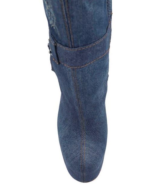 Zigi Blue Candida Platform Knee High Boot