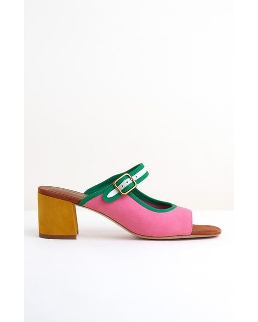 Charlotte Stone Multicolor Trissa Mismatch Mary Jane Slide Sandal