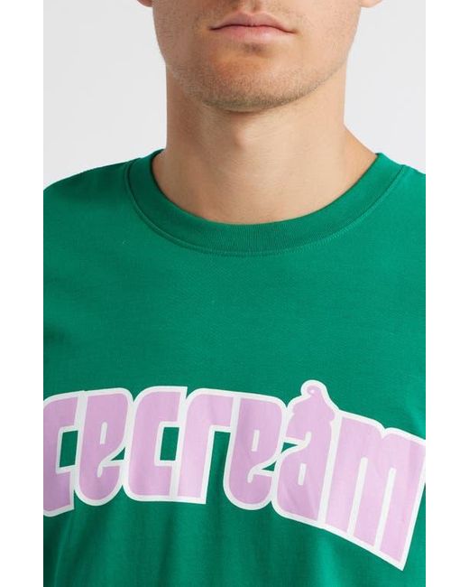 ICECREAM Green Vanilla Graphic T-Shirt for men