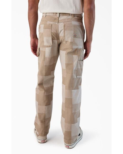 Dickies Natural Patchwork Jacquard Carpenter Pants for men