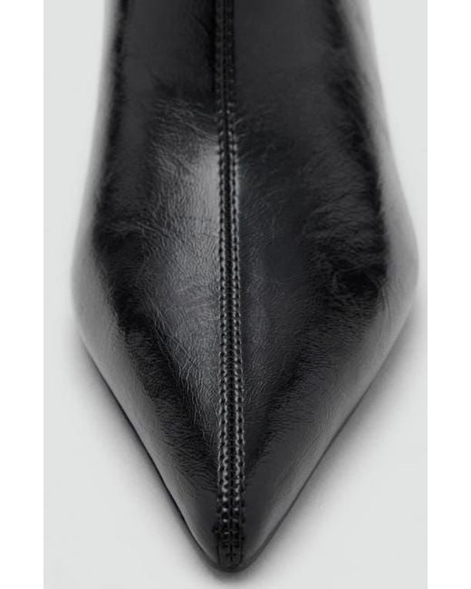 Mango Black Valle Pointed Toe Bootie