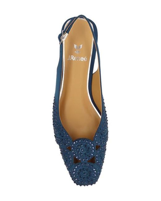 J. Reneé Blue Nicolette Slingback Flat