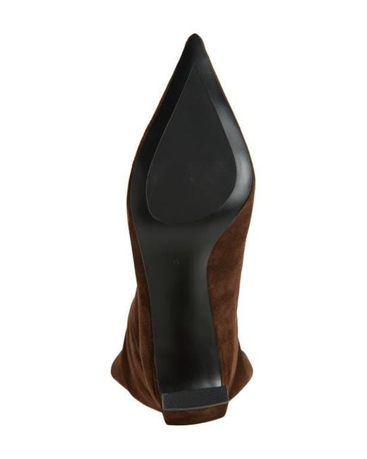 Jeffrey Campbell Brown Pinpoint Pointed Toe Knee High Boot