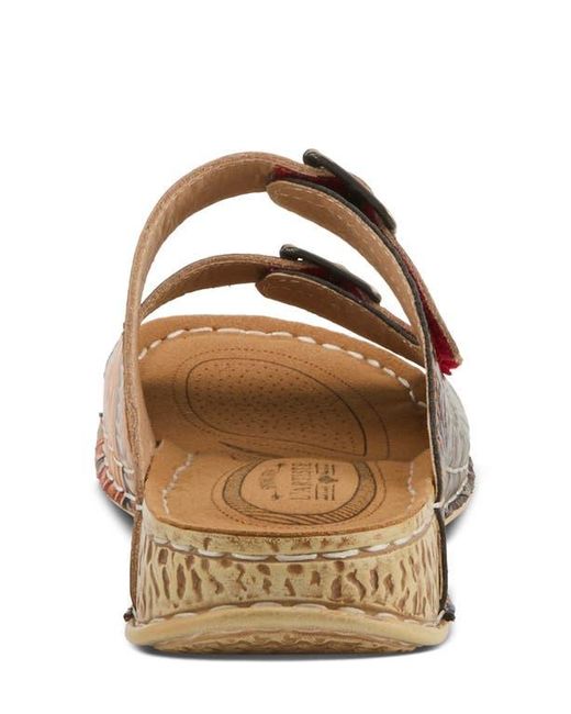 Spring Step Brown Sunjai Slide Sandal