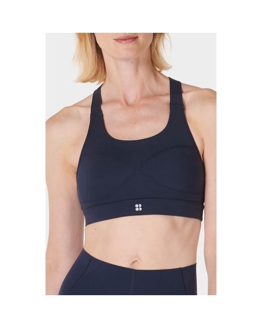 Sweaty Betty Blue Power Medium Impact Sports Bra