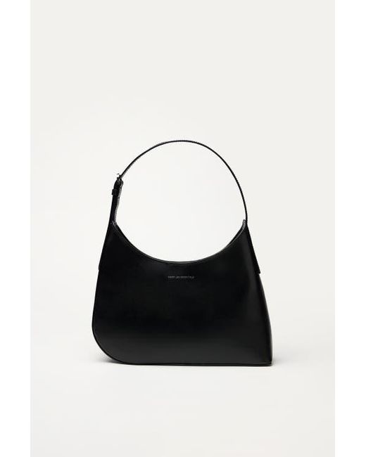 Want Les Essentiels De La Vie Black Arch Smooth Leather Shoulder Bag