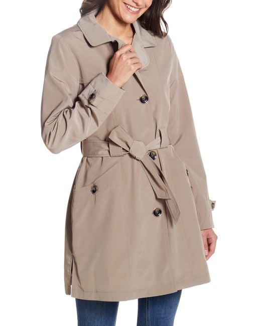 Gallery Natural Belted Raincoat
