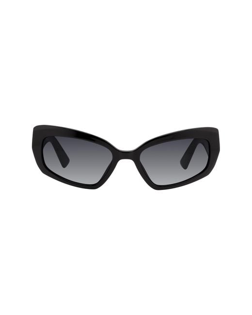 Kurt Geiger Black 55Mm Rectangular Sunglasses