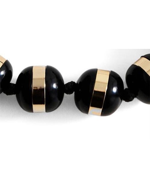 Mango Black Banded Bead Necklace