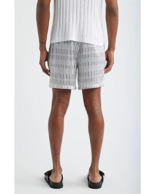 Open Edit Multicolor Satin Drawstring Shorts for men