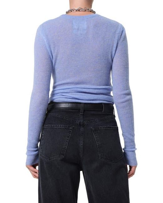 Citizens of Humanity Blue Alessia Wool & Cashmere Blend Rib Top