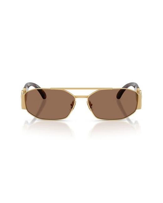 Versace Brown 58Mm Irregular Sunglasses for men