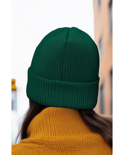 Alix Green Lil Flower Beanie Cap