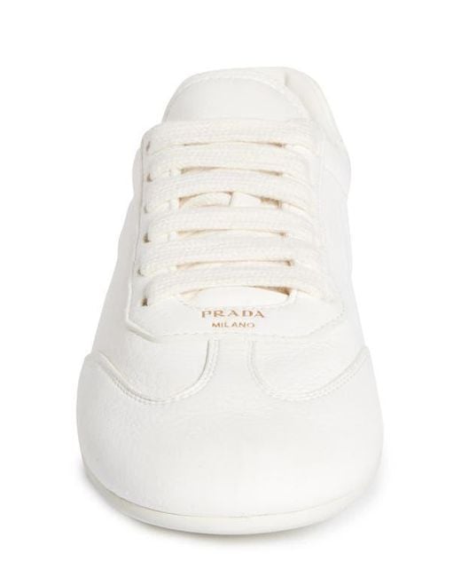 Prada White Low Top Sneaker