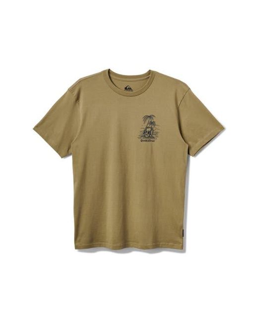 Quiksilver Green Overgrown Mt0 Graphic T-Shirt for men