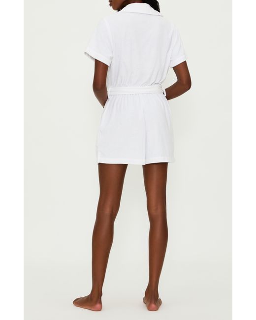 Beach Riot White Gia Belted Cover-up Romper