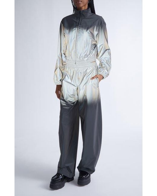Alexander Wang Gray Gradient Reflective Track Pants