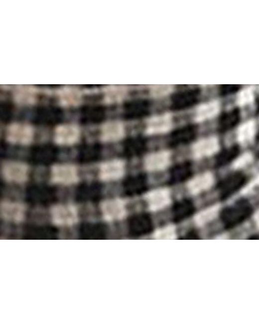 Memoi Black Gingham Ankle Socks
