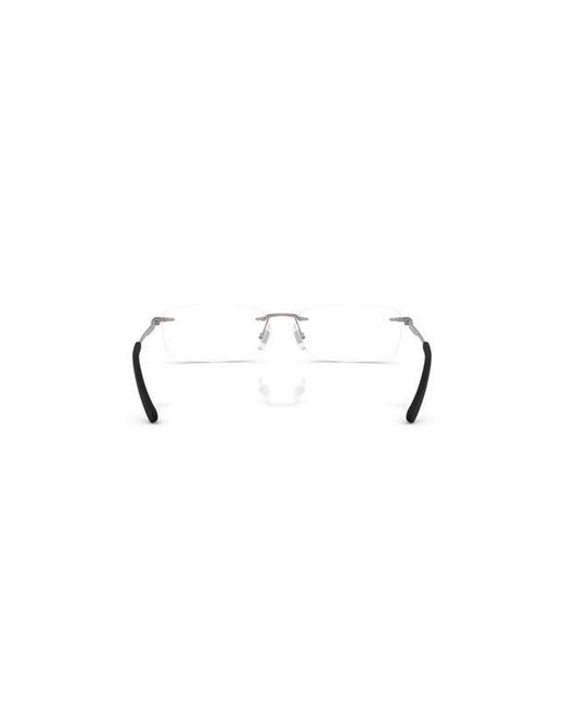 Arnette Gray 58Mm Rectangle Optical Glasses for men
