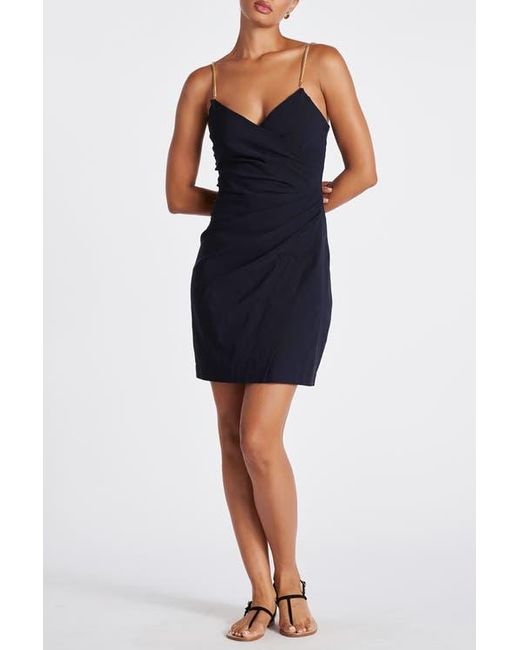 Bishop + Young Blue Malone Faux Wrap Dress