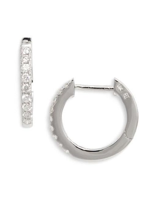 Bony Levy Diamond Hoop Earrings Nordstrom Exclusive In Metallic Bony Levy Metallic Diamond Hoop Earrings Nordstrom Exclusive Lyst