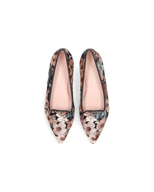 Pretty Ballerinas Pink Pointed Toe Sequinned Loafer