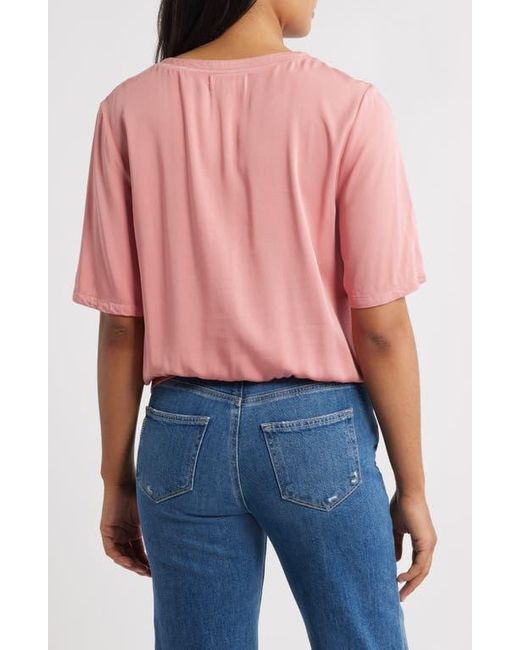 Cloth & Stone Pink Elastic Waist Top