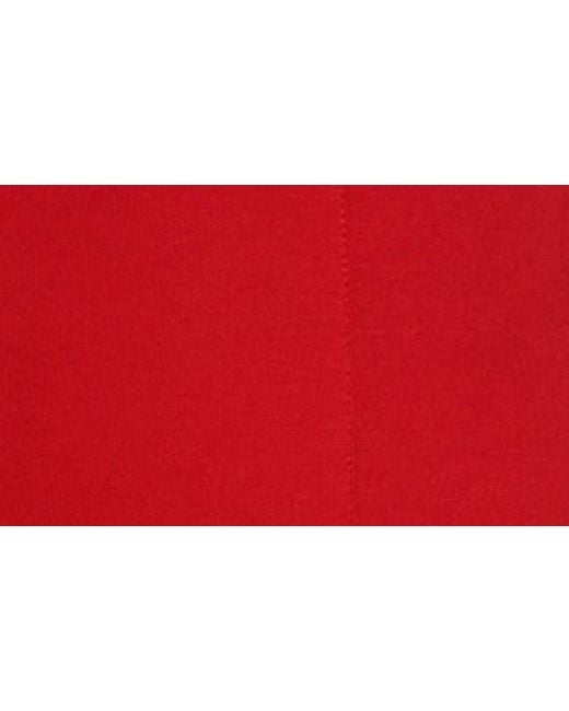 Apny Red Split Hem Pull-On Crop Slim Pants