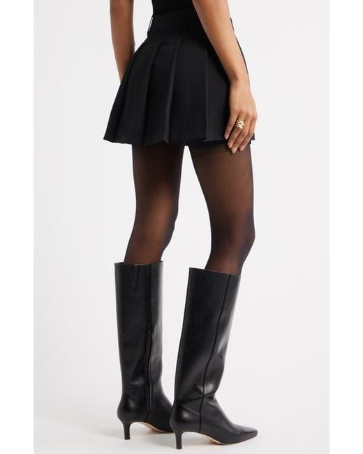Open Edit Black The Icon Pleated Miniskirt