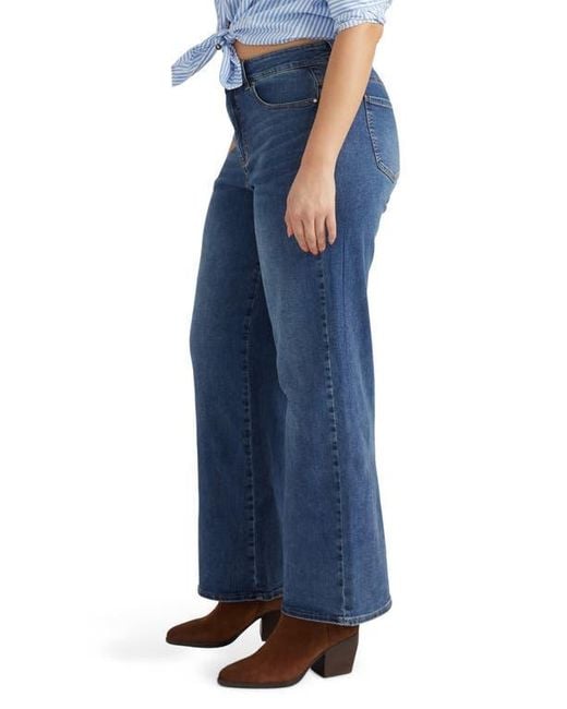 UNIVERSAL STANDARD Blue Roxy High Waist Relaxed Bootcut Jeans