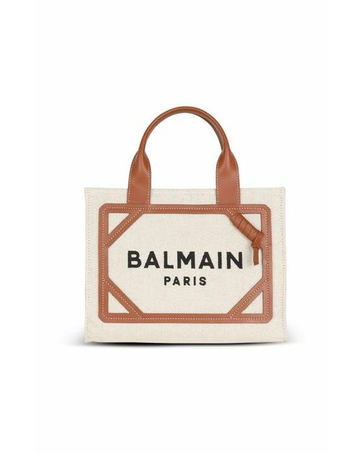 Balmain Natural B-Army Small Tote Bag