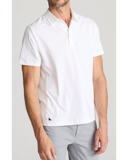 UNTUCKit White Solid Performance Polo for men